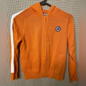 Hollister NWOT orange hooded sweater girls Large Retail $55